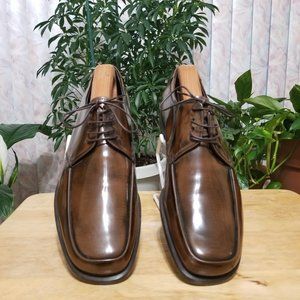 Prada brown leather oxford mens shoes; size 7.5